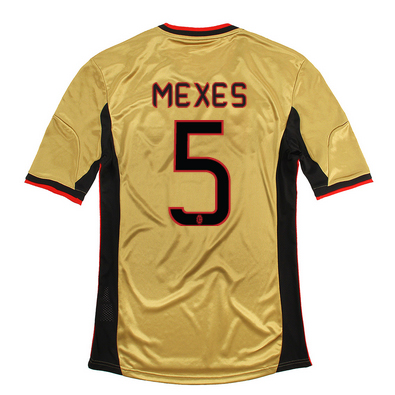 13-14 AC Milan #5 Mexes Away Golden Jersey Shirt - Click Image to Close